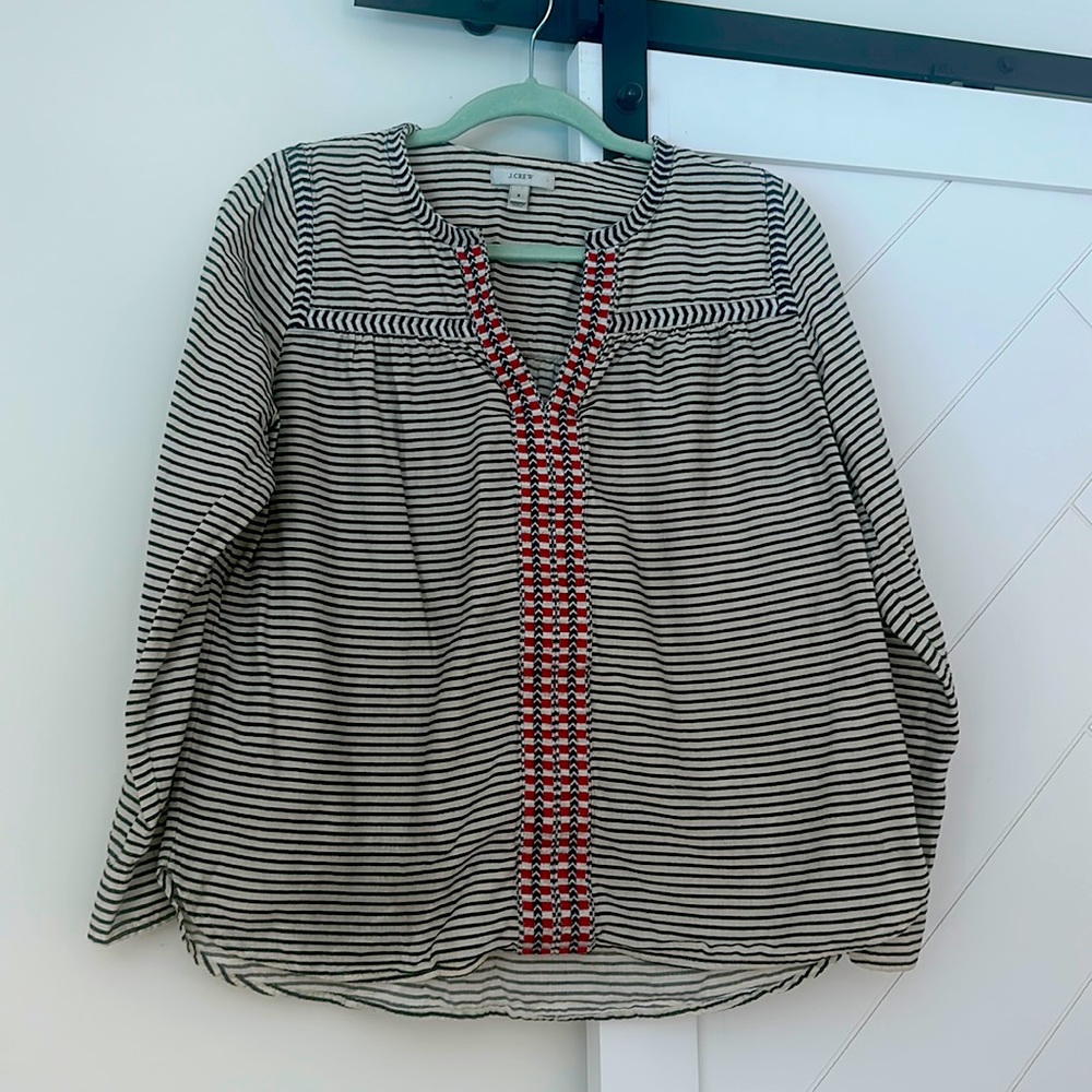 JCrew long sleeve striped blouse